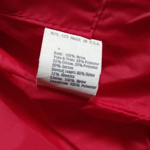 SKI Levi's Vintage Jacket Women's Size 11/12 Ski Jacket Red White Blue Gingham - Picture 9 of 14